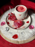 Valentine Espresso Gift Set — Candle + Resin Heart