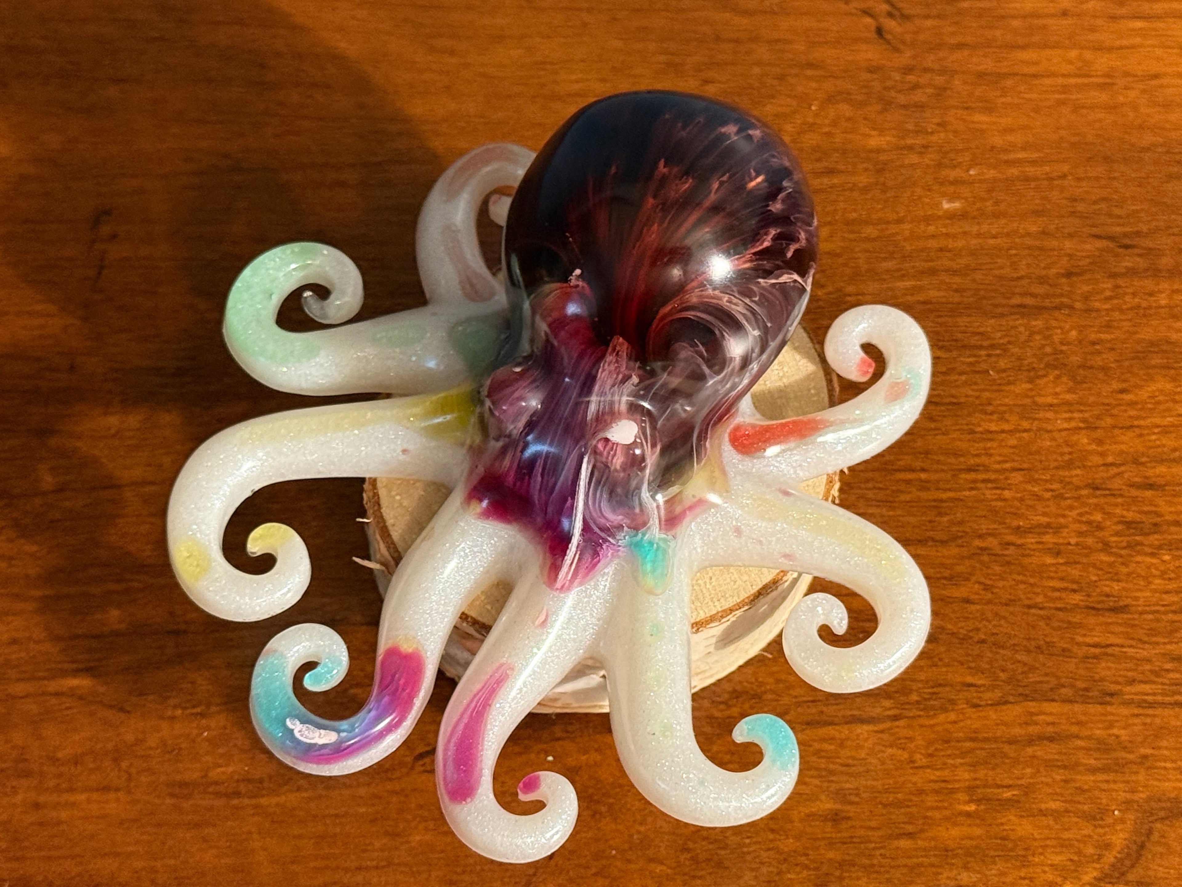 Spring Rainbow Resin Octopus