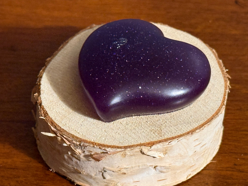 Purple Glitter Pocket Hug Heart
