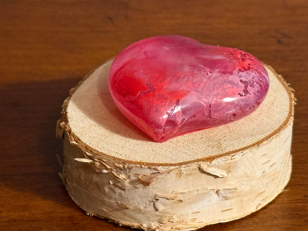 Pink & Red Ink Spread Pocket Hug Heart