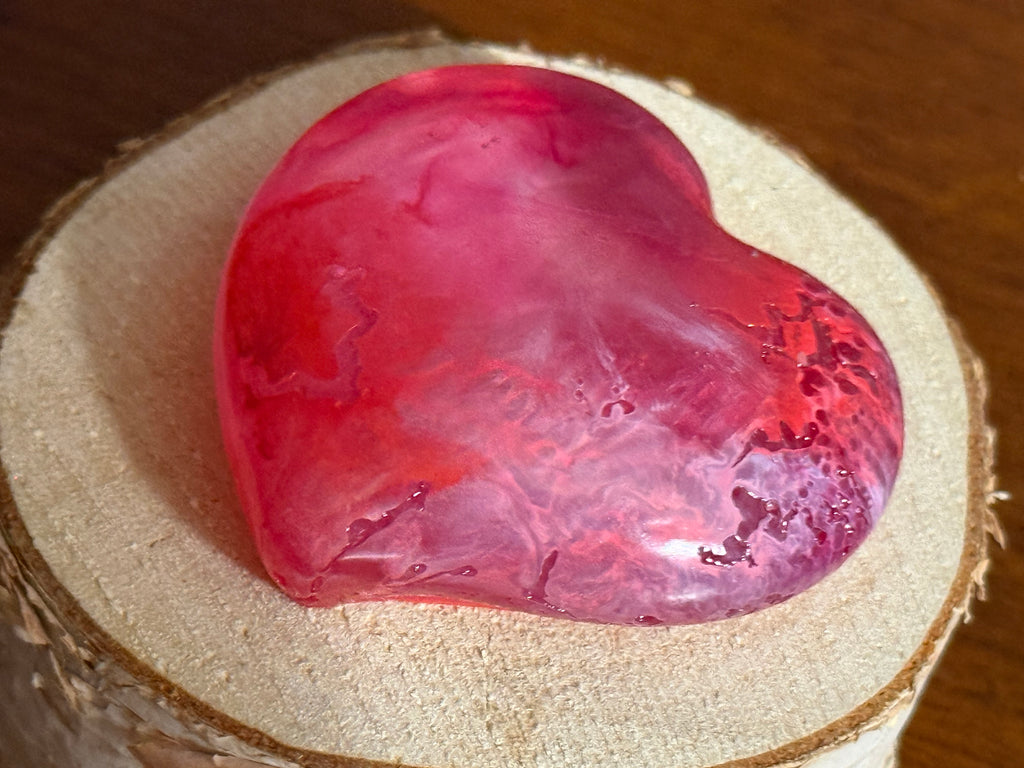 Pink & Red Ink Spread Pocket Hug Heart
