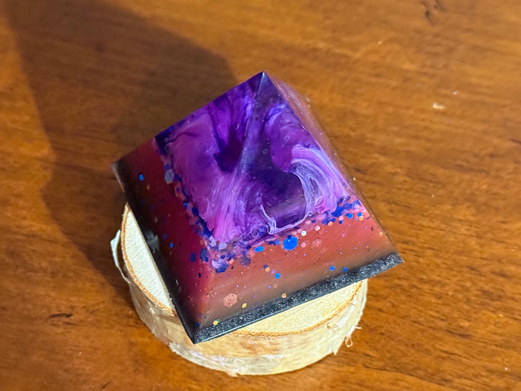 Glow in the Dark Resin Pyramid Decor