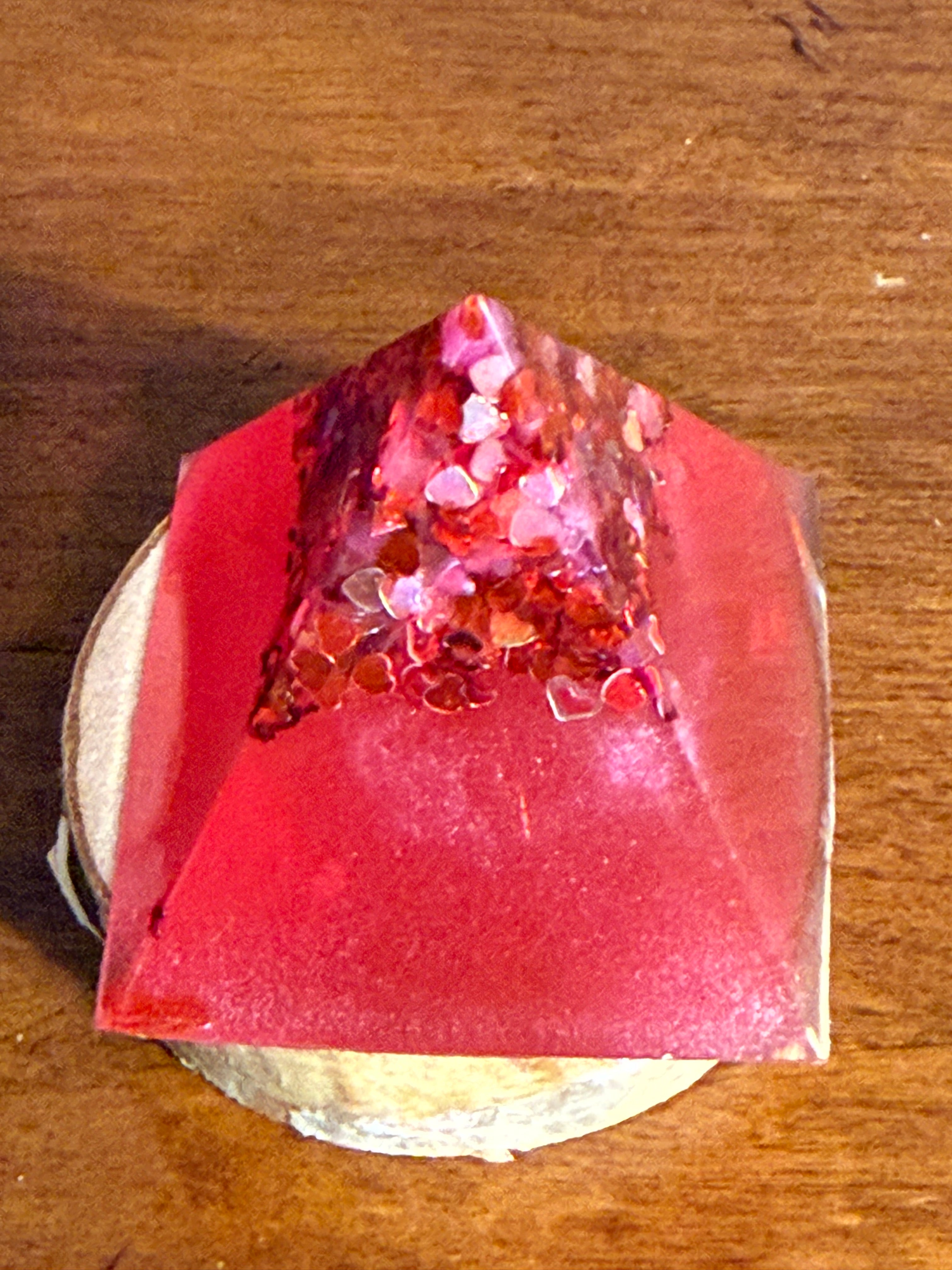 Valentine Heart Resin Pyramid Decor