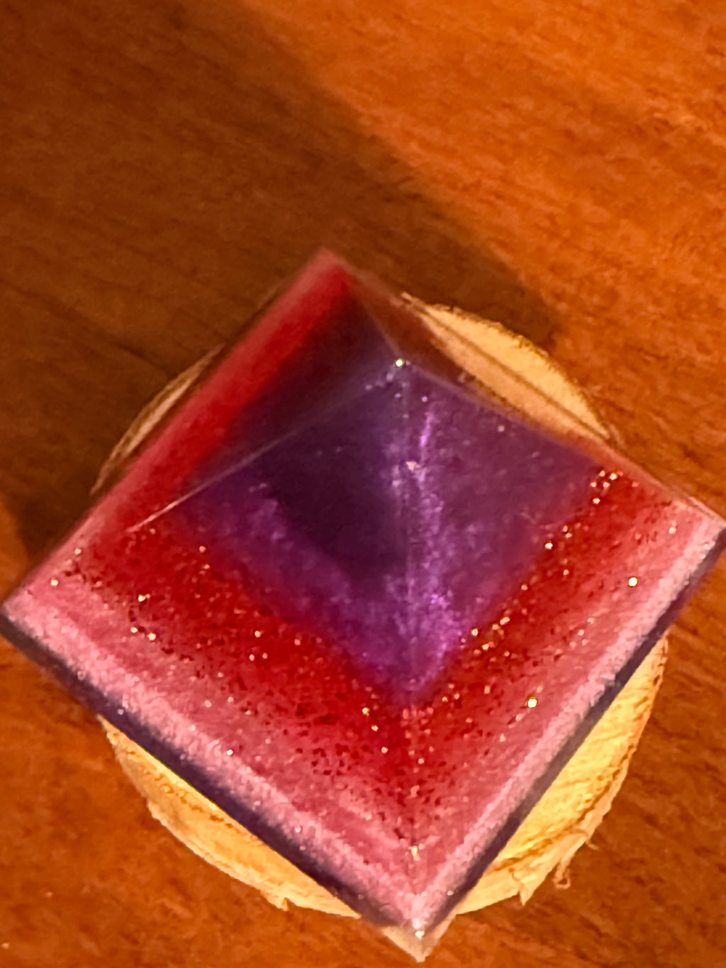 Girly Layered Handcrafted Resin Pyramid Decor