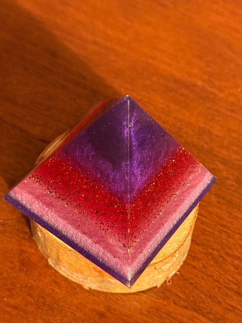 Girly Layered Handcrafted Resin Pyramid Decor
