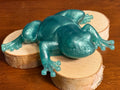 Shiny Green/Blue Resin Frog