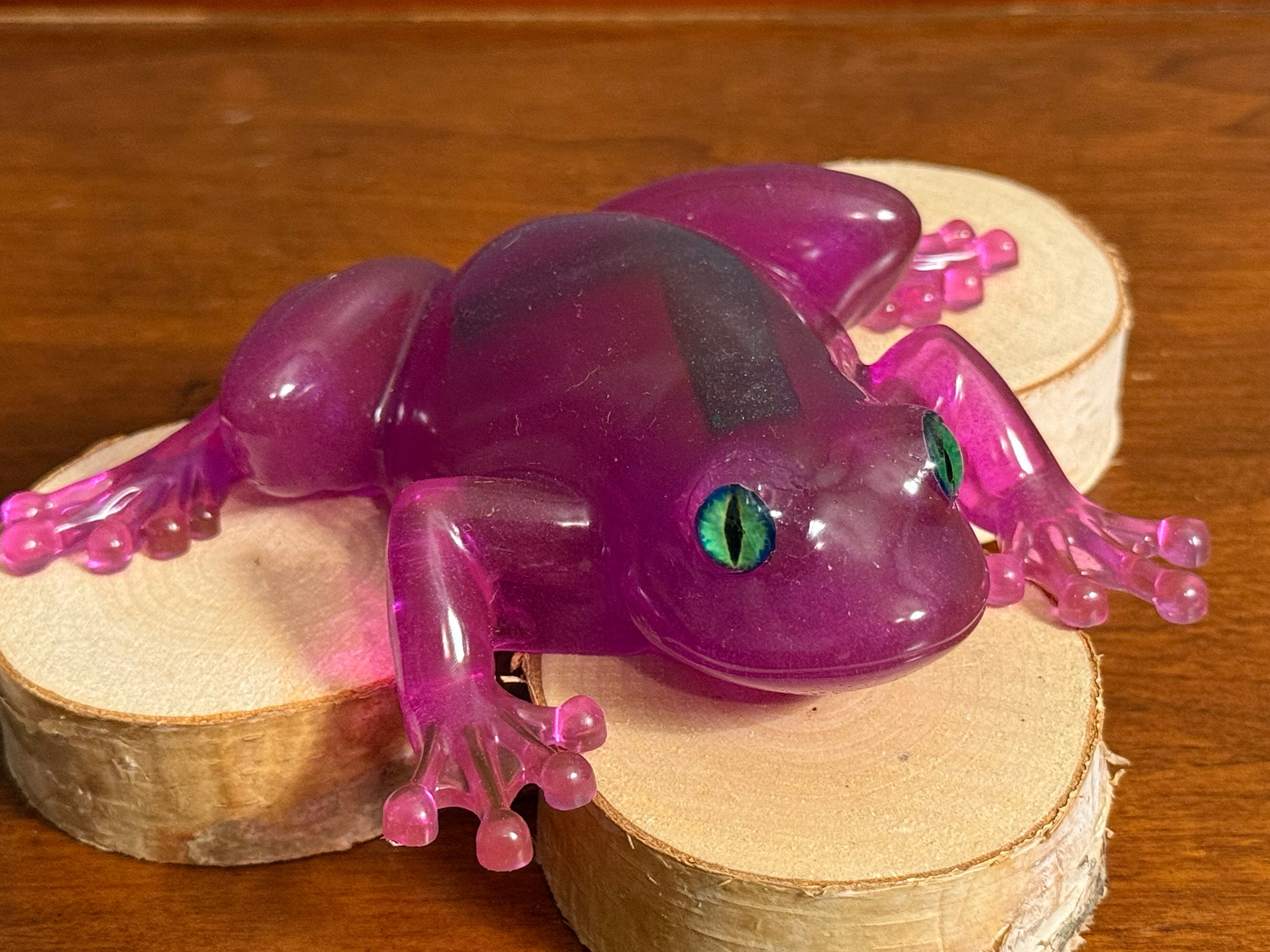 Dark Pink Embedded L Resin Frog
