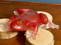 Red Rose Glitter Resin Frog