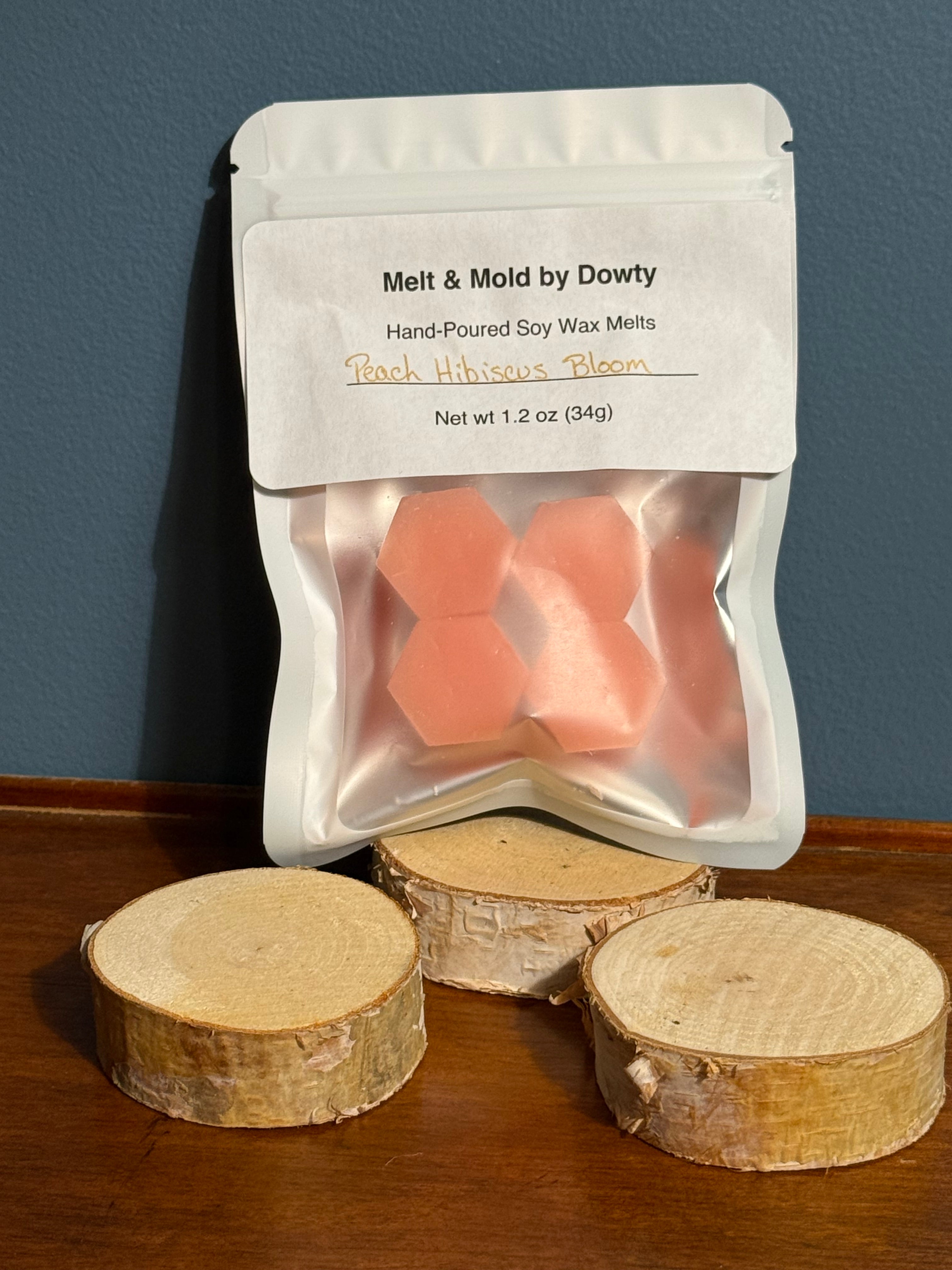 Peach Hibiscus  Bloom Wax Melt 4-Pack