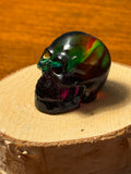 Dark Rainbow Resin Mini Skull
