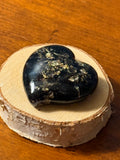 Black Gold Flake Pocket Hug Heart - Resin Keepsake